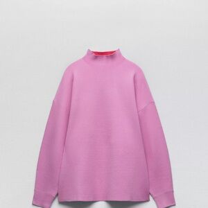 Zara Pink Turtleneck Sweater